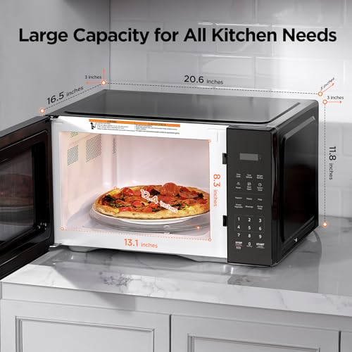BLACK+DECKER EM0P04P11 Countertop Microwave Oven, 1.1 Cu Ft, 1000W with 6 One-Touch Presets, Express Cooking, 10 Power Levels, and Child Safety Lock, Black - My Kitchen Products