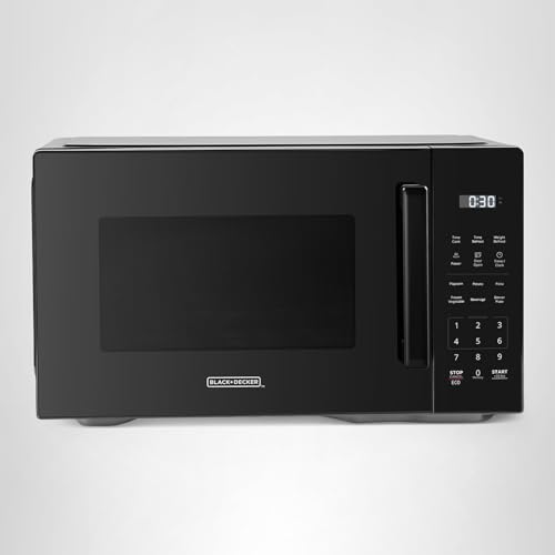 BLACK+DECKER EM0P04P11 Countertop Microwave Oven, 1.1 Cu Ft, 1000W with 6 One-Touch Presets, Express Cooking, 10 Power Levels, and Child Safety Lock, Black - My Kitchen Products