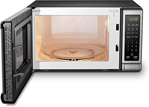 BLACK+DECKER EM720CB7 Digital Microwave Oven with Turntable Push-Button Door, Child Safety Lock, 700W, Stainless Steel, 0.7 Cu.ft - My Kitchen Products