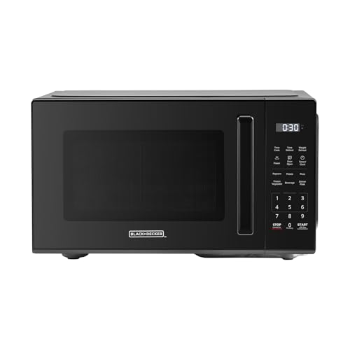 BLACK+DECKER EM9P02P9 Countertop Microwave Oven, 0.9 Cu Ft, 900W with 6 One-Touch Presets, Express Cooking, 10 Power Levels, and Child Safety Lock, Black - My Kitchen Products