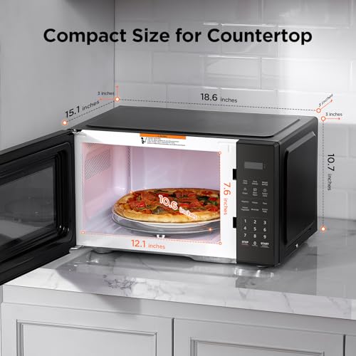 BLACK+DECKER EM9P02P9 Countertop Microwave Oven, 0.9 Cu Ft, 900W with 6 One-Touch Presets, Express Cooking, 10 Power Levels, and Child Safety Lock, Black - My Kitchen Products