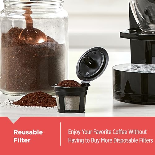 BLACK+DECKER Family Single Serve K-Cup Brewer: Large 50oz Water Reservoir, Versatile Ground Coffee & K-Cup Compatibility, Adjustable Tray for Travel Mugs - My Kitchen Products