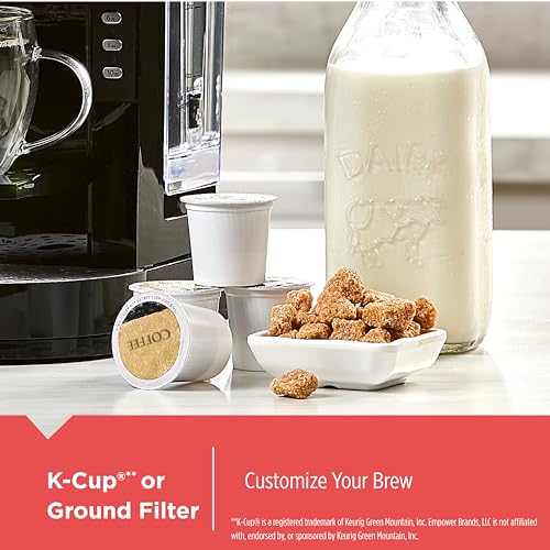 BLACK+DECKER Family Single Serve K-Cup Brewer: Large 50oz Water Reservoir, Versatile Ground Coffee & K-Cup Compatibility, Adjustable Tray for Travel Mugs - My Kitchen Products
