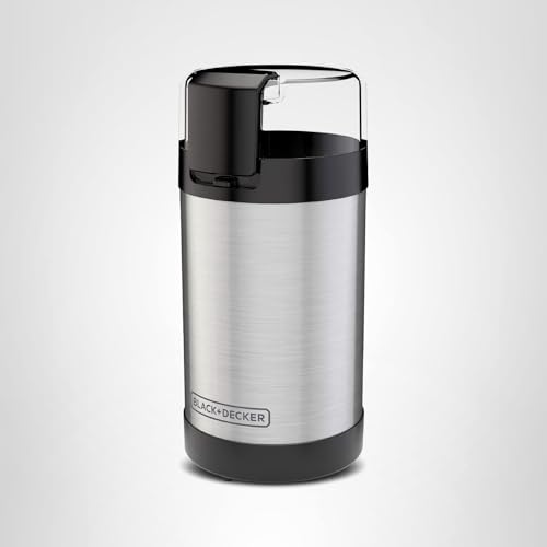 BLACK+DECKER One Touch Coffee Grinder, 2/3 Cup Coffee Bean Capacity, Spice Grinder, One Touch Push-Button Control -150 Watts -Stainless Steel Blades - My Kitchen Products
