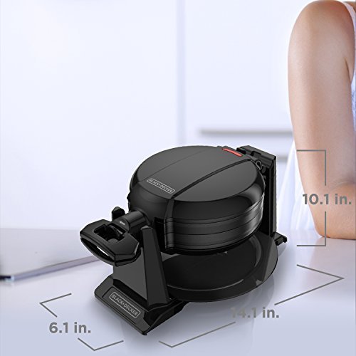 BLACK+DECKER Rotating Waffle Maker, Black, WMD200B - My Kitchen Products