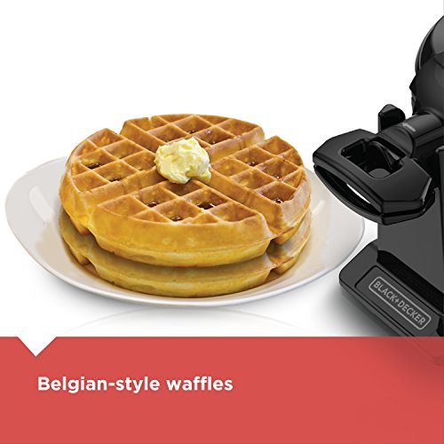 BLACK+DECKER Rotating Waffle Maker, Black, WMD200B - My Kitchen Products