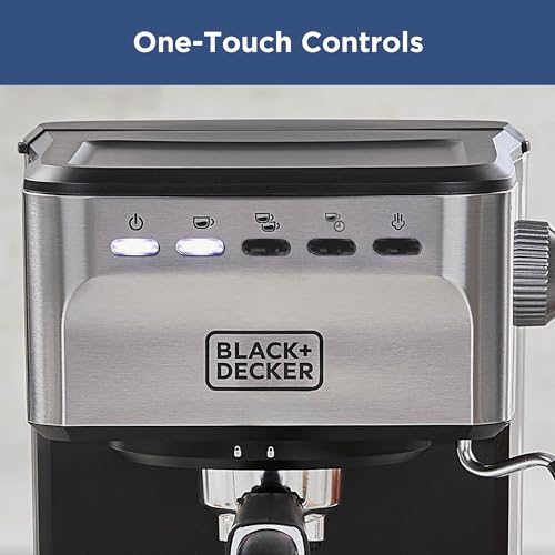 Black+Decker Semi-Automatic 15 Bar Espresso and Cappuccino Maker, Versatile Machine with Ability to use Grounds or ESE Pods to Make Your Perfect Cup of Coffee - My Kitchen Products
