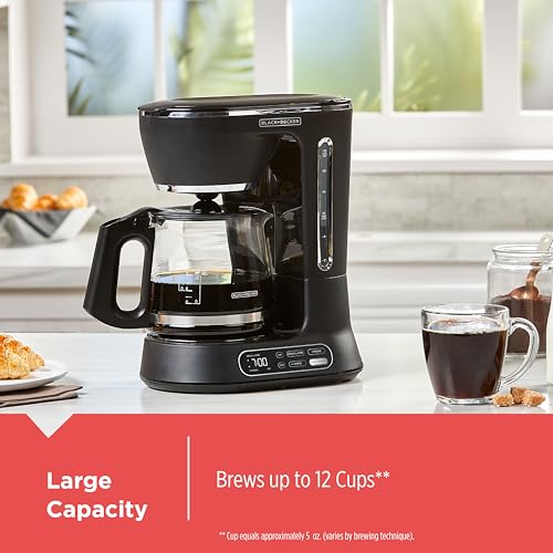 BLACK+DECKER Split Brew 12-Cup Digital Coffee Maker, CM0122, Iced or Hot Coffee, Programmable, Quick Touch, 4-Hour Keep Warm - My Kitchen Products