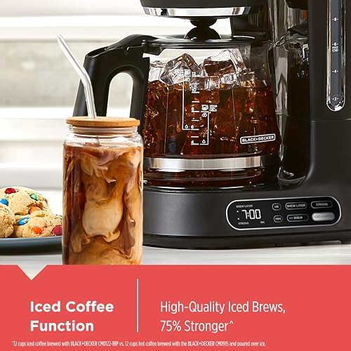 BLACK+DECKER Split Brew 12-Cup Digital Coffee Maker, CM0122, Iced or Hot Coffee, Programmable, Quick Touch, 4-Hour Keep Warm - My Kitchen Products