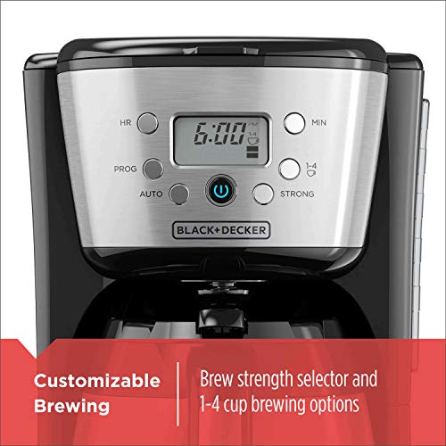 Black+Decker Thermal Coffee Maker, 12 Cup, Programmable, Digital Controls, Black And Silver, CM2036SC - My Kitchen Products