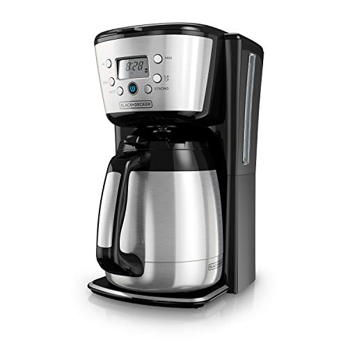 Black+Decker Thermal Coffee Maker, 12 Cup, Programmable, Digital Controls, Black And Silver, CM2036SC - My Kitchen Products