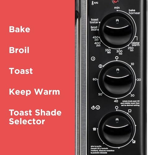 BLACK+DECKER TO3250XSBD 8-Slice Extra Wide Convection Countertop Toaster Oven, Includes Bake Pan, Broil Rack & Toasting Rack, Stainless Steel/Black - My Kitchen Products