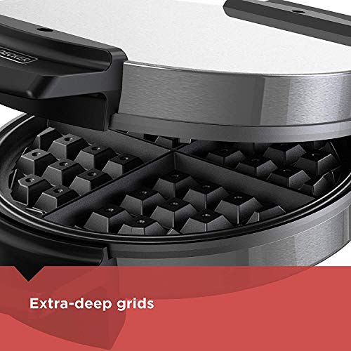 BLACK+DECKER WMB500 Traditional Belgian-Style Waffle Maker, Stainless Steel - My Kitchen Products