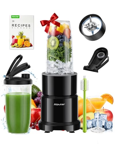 Blender for Smoothie, Abuler 1200W Personal Blender for Shake and Smoothies for Kitchen with 2 No-BPA 20oz Portable