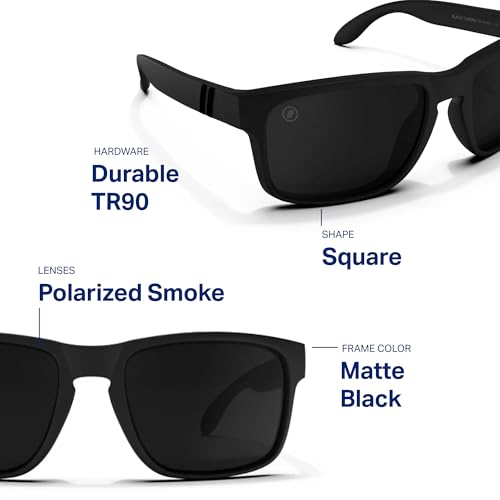 Blenders Eyewear Canyon – Polarized Sunglasses – Active Style, Durable Frame – 100% UV Protection – For Men – Black Tundra - My Kitchen Products