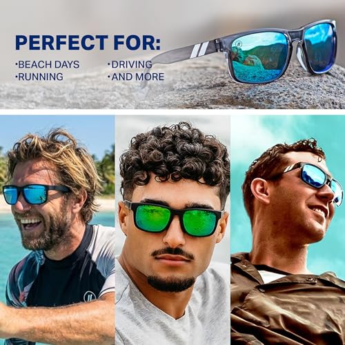 Blenders Eyewear Canyon – Polarized Sunglasses – Active Style, Durable Frame – 100% UV Protection – For Men – Black Tundra - My Kitchen Products