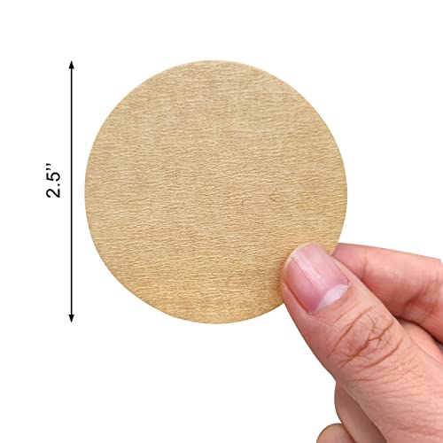 BlingKingdom 300pcs 2.5" Unbleached Replacement Natural Paper Filters Round Coffee Filter Paper Compatible with Aerobie Aeropress Coffee and Espresso Makers Moka Pot Ice Drip Pot (Brown) - My Kitchen Products
