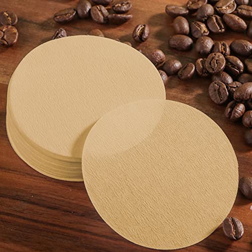 BlingKingdom 300pcs 2.5" Unbleached Replacement Natural Paper Filters Round Coffee Filter Paper Compatible with Aerobie Aeropress Coffee and Espresso Makers Moka Pot Ice Drip Pot (Brown) - My Kitchen Products