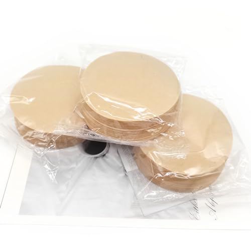 BlingKingdom 300pcs 2.5" Unbleached Replacement Natural Paper Filters Round Coffee Filter Paper Compatible with Aerobie Aeropress Coffee and Espresso Makers Moka Pot Ice Drip Pot (Brown) - My Kitchen Products