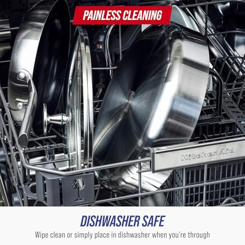 Blue Diamond 15 Piece Stainless Steel Tri-Ply Cookware Pots and Pans Set, Induction Compatible, Diamond Infused PFAS-Free Ceramic Nonstick, Dishwasher & Metal Utensil Safe, Scratch Resistant, Silver - My Kitchen Products