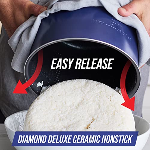 Blue Diamond Ceramic Nonstick, 16-in-1 6QT Electric Pressure Cooker, Slow Cooker, Rice Cooker, Yogurt Maker, Saute, Steamer and More, Programable, Dishwasher Safe Pot, PFAS-Free, Blue - My Kitchen Products