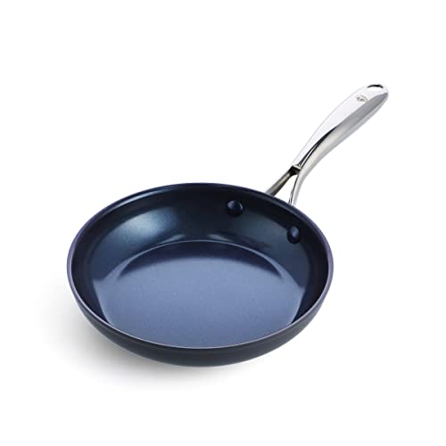 Blue Diamond Cookware Hard Anodized Ceramic Nonstick, 8" Frying Pan Skillet, PFAS-Free, Dishwasher Safe, Oven Safe, Grey - My Kitchen Products