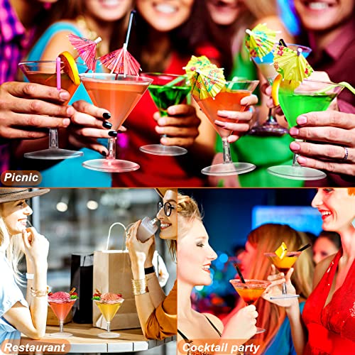 Boao 100 Pcs Plastic Martini Glasses 2 oz Disposable Martini Glasses Bulk Unbreakable Mini Margarita Cups Cocktail Dessert Parfait Cups for Wedding Events Party Bowl Wine Ice Cream (Clear,Classic) - My Kitchen Products