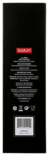Bodum Schiuma Battery Operated Milk Frother for Coffee, Lattes, Hot Chocolate, Mocha, Cappuccino, Black - My Kitchen Products