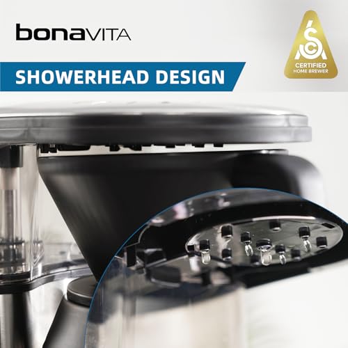 Bonavita 5 Cup Drip Coffee Maker Machine, One-Touch Pour Over, Auto Pause Brewing with Stainless Steel Double Wall Thermal Carafe, SCA Certified, Dishwasher Safe, BV1500TS - My Kitchen Products