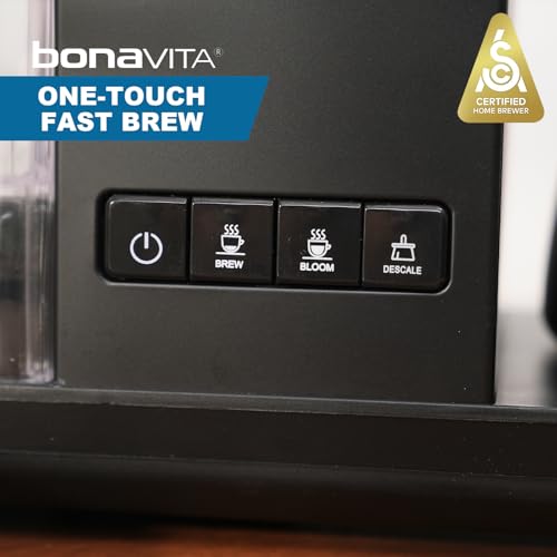 Bonavita Enthusiast 8 Cup Drip Coffee Brewer, Pour Over, SCA Certified Coffee Machine with Thermal Carafe, Stainless Steel Panel, Removable Reservoir - My Kitchen Products