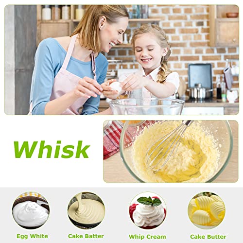 Bonsenkitchen Immersion Handheld Blender with Whisk, 20-Speed & Turbo Mode Hand Blender Stick 500W, 304 Stainless Steel Hand Blender for Soup, Smoothie, Puree, Baby Food - My Kitchen Products