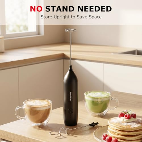 Bonsenkitchen Rechargeable Milk Frother Handheld, Charging USB-C - My Kitchen Products