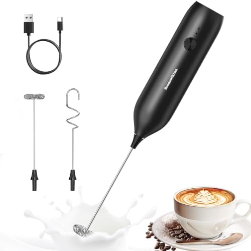 Bonsenkitchen Rechargeable Milk Frother Handheld, Charging USB-C - My Kitchen Products