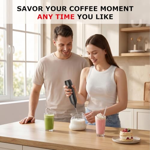 Bonsenkitchen Rechargeable Milk Frother Handheld, Charging USB-C - My Kitchen Products