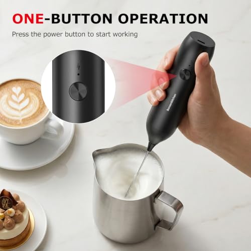 Bonsenkitchen Rechargeable Milk Frother Handheld, Charging USB-C - My Kitchen Products