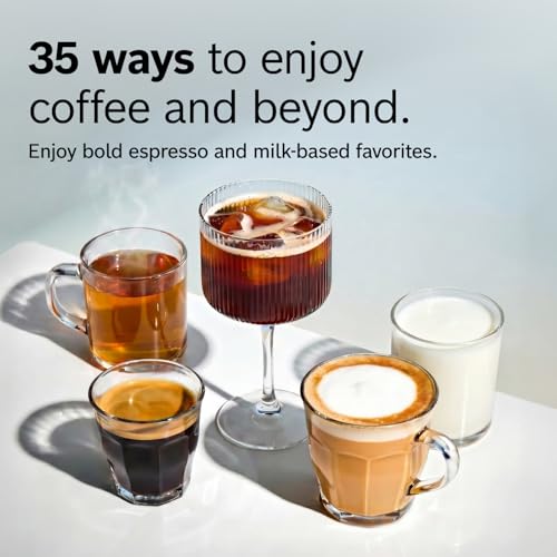 Bosch Fully Automatic Coffee and Espresso Machine - 35 Drinks, Double Cup Barista Style Super Coffee Maker - Touchscreen, Large Bean Capacity - Easy Clean, Maintenance - Black - TPU60309 - My Kitchen Products