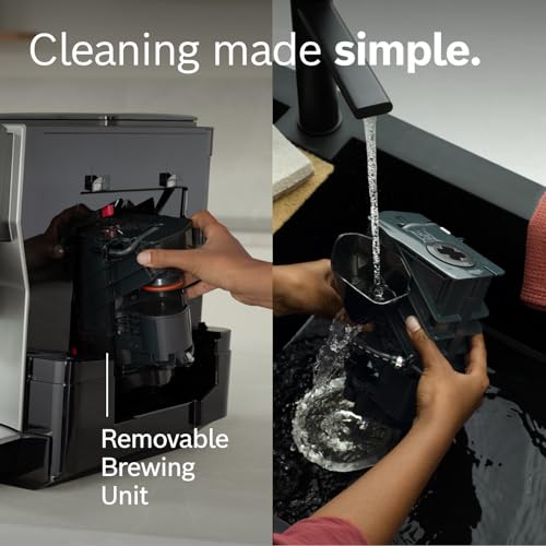 Bosch Fully Automatic Coffee and Espresso Machine - 35 Drinks, Double Cup Barista Style Super Coffee Maker - Touchscreen, Large Bean Capacity - Easy Clean, Maintenance - Black - TPU60309 - My Kitchen Products