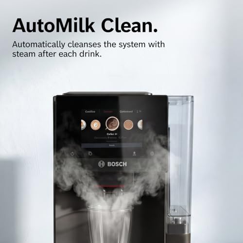 Bosch Fully Automatic Coffee and Espresso Machine - 35 Drinks, Double Cup Barista Style Super Coffee Maker - Touchscreen, Large Bean Capacity - Easy Clean, Maintenance - Black - TPU60309 - My Kitchen Products