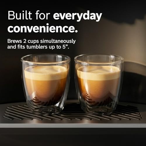 Bosch Fully Automatic Coffee and Espresso Machine - 35 Drinks, Double Cup Barista Style Super Coffee Maker - Touchscreen, Large Bean Capacity - Easy Clean, Maintenance - Black - TPU60309 - My Kitchen Products