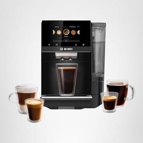 Bosch Fully Automatic Coffee and Espresso Machine - 35 Drinks, Double Cup Barista Style Super Coffee Maker - Touchscreen, Large Bean Capacity - Easy Clean, Maintenance - Black - TPU60309 - My Kitchen Products