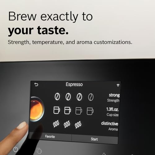 Bosch Fully Automatic Coffee and Espresso Machine - 35 Drinks, Double Cup Barista Style Super Coffee Maker - Touchscreen, Large Bean Capacity - Easy Clean, Maintenance - Black - TPU60309 - My Kitchen Products