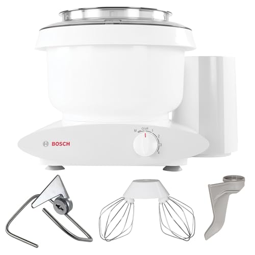 Bosch Universal Plus Stand Mixer 500 Watt, 6.5 Quarts with Wire Whips, Dough Hook & NutriMill Dough Hook Extender Bundle - My Kitchen Products