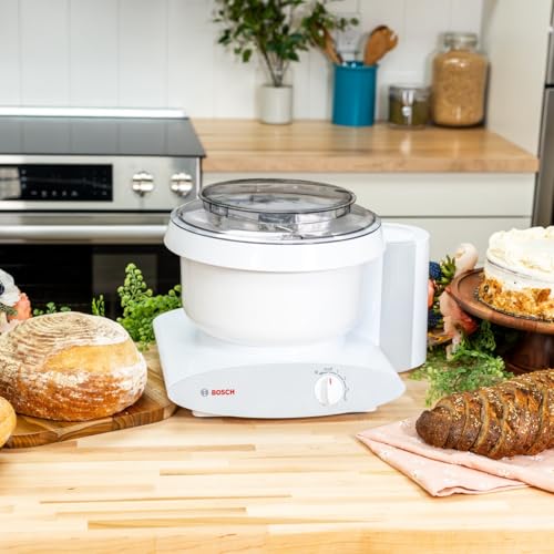Bosch Universal Plus Stand Mixer 500 Watt, 6.5 Quarts with Wire Whips, Dough Hook & NutriMill Dough Hook Extender Bundle - My Kitchen Products