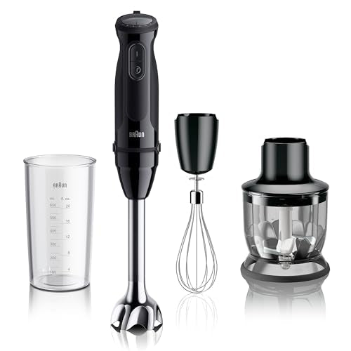 Braun MQ50202M MultiQuick Vario 5 Handheld Blender – 21-Speed Stick with Turbo Boost, Stainless Steel Blades, EasyClick System, 500W, Chopper, Whisk, Masher – Immersion Blender for Smoothies - My Kitchen Products