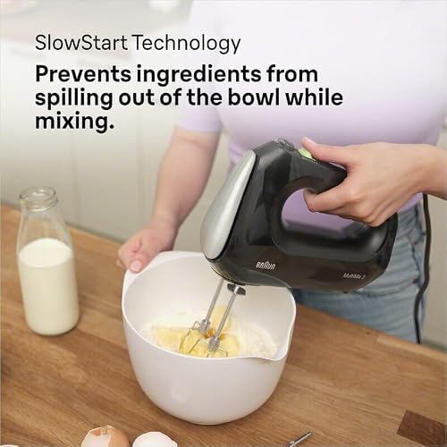 Braun Multimix 2 Hand Mixer Black - beaters, dough hooks, accessory bag - My Kitchen Products