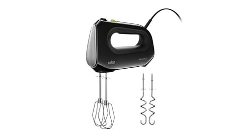 Braun Multimix 2 Hand Mixer Black - beaters, dough hooks, accessory bag - My Kitchen Products