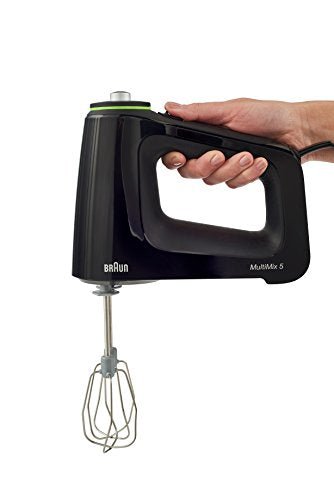 Braun MultiMix 5 Hand Mixer, 350W Electric Mixer with SmartMix Technology, 9-Speed + Turbo, MultiWhisk & Dough Hooks, Lightweight Soft-Grip Design, Black - My Kitchen Products