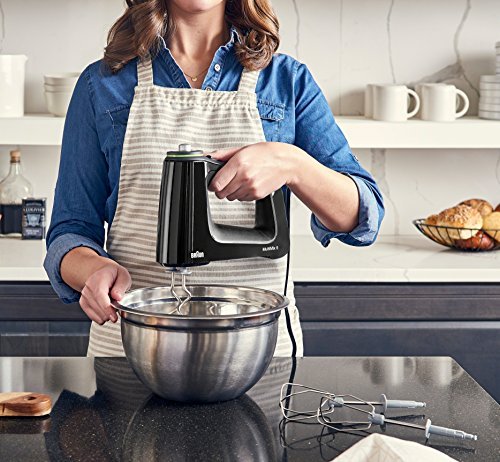 Braun MultiMix 5 Hand Mixer, 350W Electric Mixer with SmartMix Technology, 9-Speed + Turbo, MultiWhisk & Dough Hooks, Lightweight Soft-Grip Design, Black - My Kitchen Products