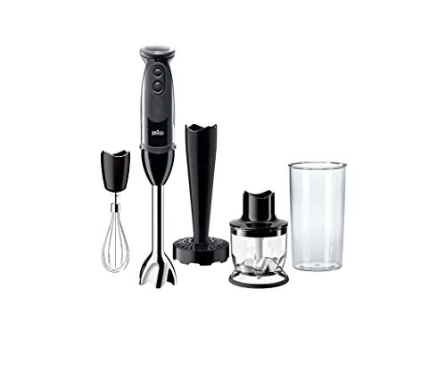Braun Multiquick 5 Vario Hand Blender (SS Blending Shaft+1.5C Chopper+ Masher + Whisk+ Beaker), MQ5027, Black - My Kitchen Products