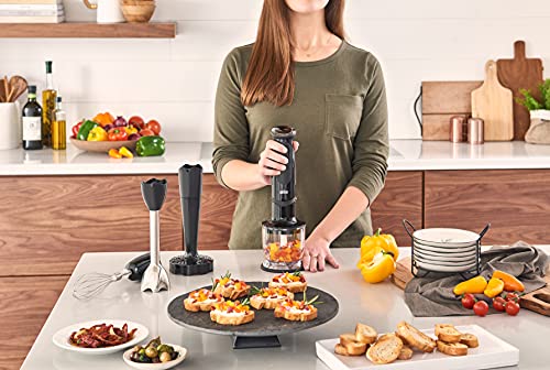 Braun Multiquick 5 Vario Hand Blender (SS Blending Shaft+1.5C Chopper+ Masher + Whisk+ Beaker), MQ5027, Black - My Kitchen Products